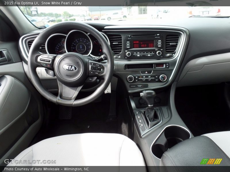 Snow White Pearl / Gray 2015 Kia Optima LX