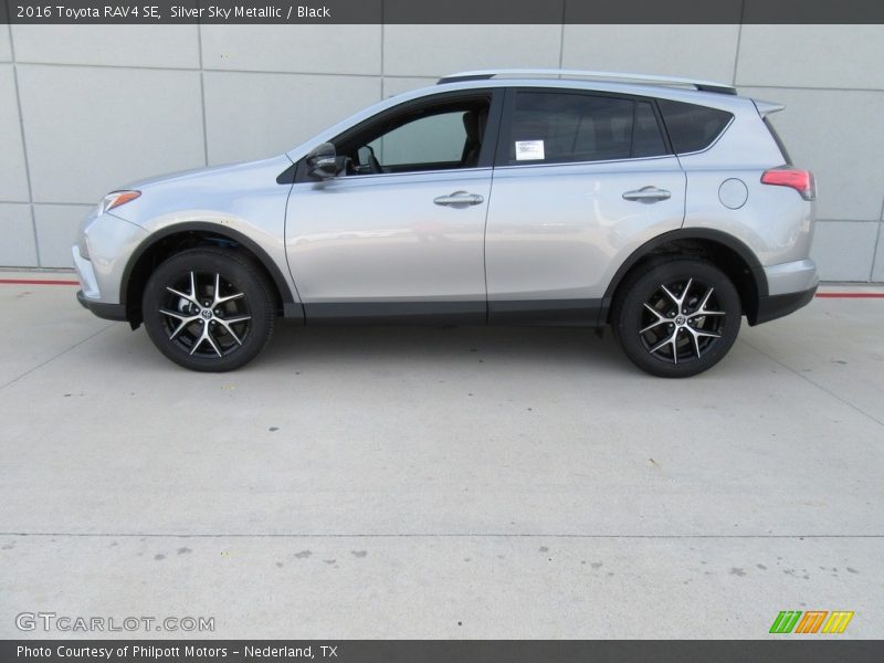 Silver Sky Metallic / Black 2016 Toyota RAV4 SE