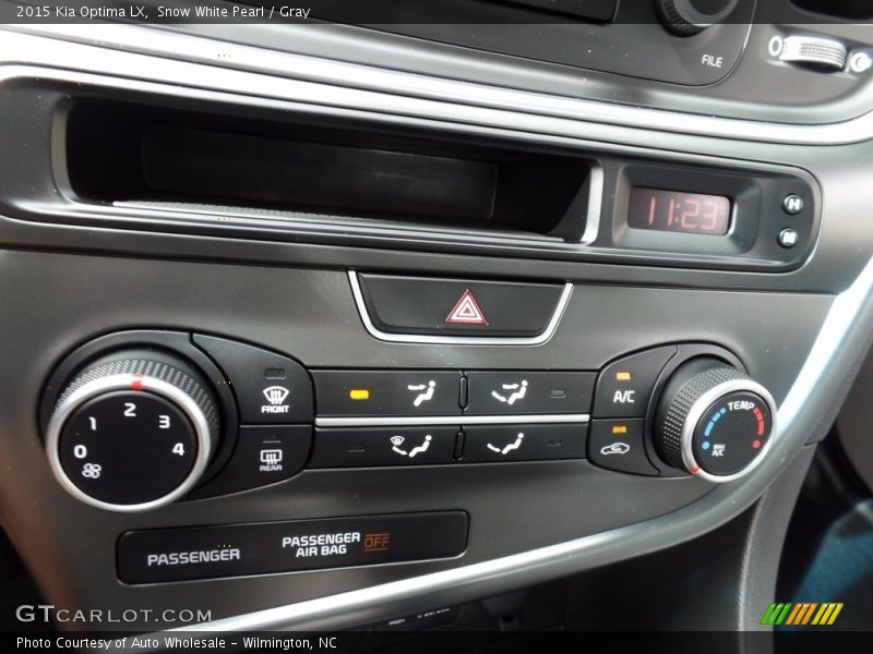 Snow White Pearl / Gray 2015 Kia Optima LX