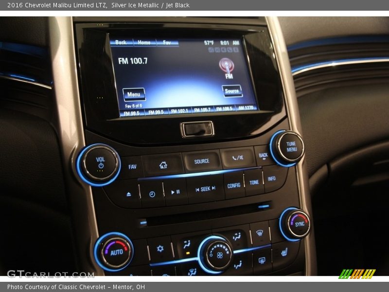 Silver Ice Metallic / Jet Black 2016 Chevrolet Malibu Limited LTZ