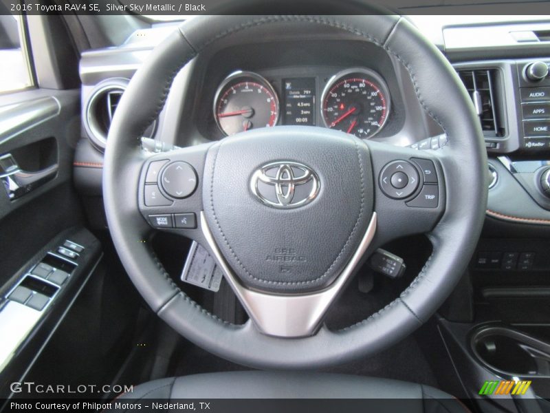 Silver Sky Metallic / Black 2016 Toyota RAV4 SE