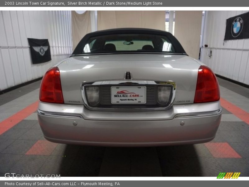 Silver Birch Metallic / Dark Stone/Medium Light Stone 2003 Lincoln Town Car Signature