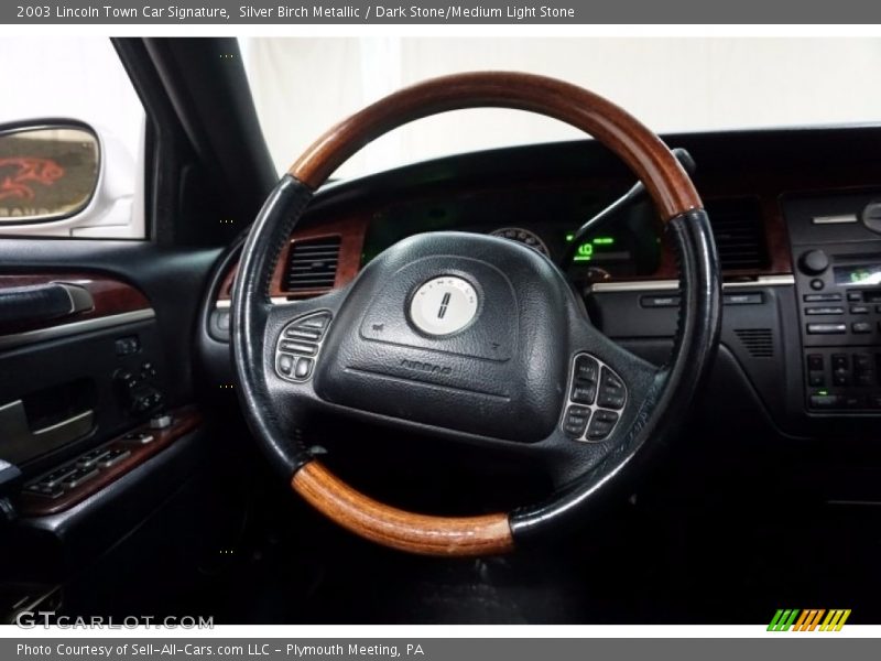 Silver Birch Metallic / Dark Stone/Medium Light Stone 2003 Lincoln Town Car Signature