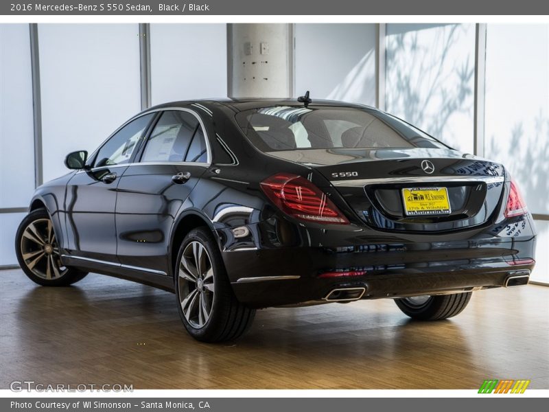Black / Black 2016 Mercedes-Benz S 550 Sedan