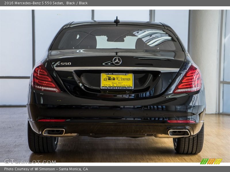 Black / Black 2016 Mercedes-Benz S 550 Sedan