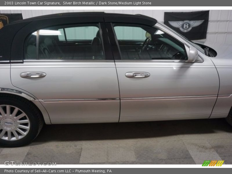 Silver Birch Metallic / Dark Stone/Medium Light Stone 2003 Lincoln Town Car Signature