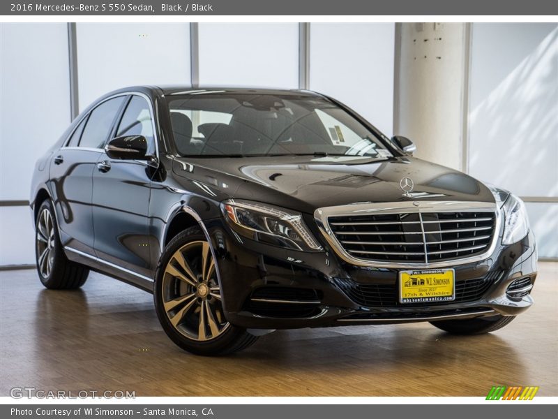 Black / Black 2016 Mercedes-Benz S 550 Sedan