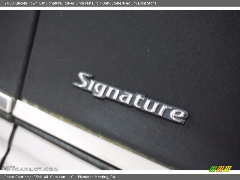 Silver Birch Metallic / Dark Stone/Medium Light Stone 2003 Lincoln Town Car Signature