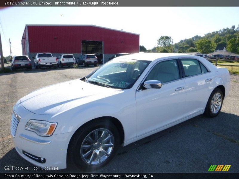 Bright White / Black/Light Frost Beige 2012 Chrysler 300 Limited