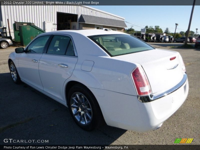 Bright White / Black/Light Frost Beige 2012 Chrysler 300 Limited