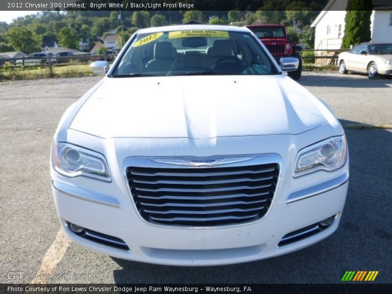 Bright White / Black/Light Frost Beige 2012 Chrysler 300 Limited