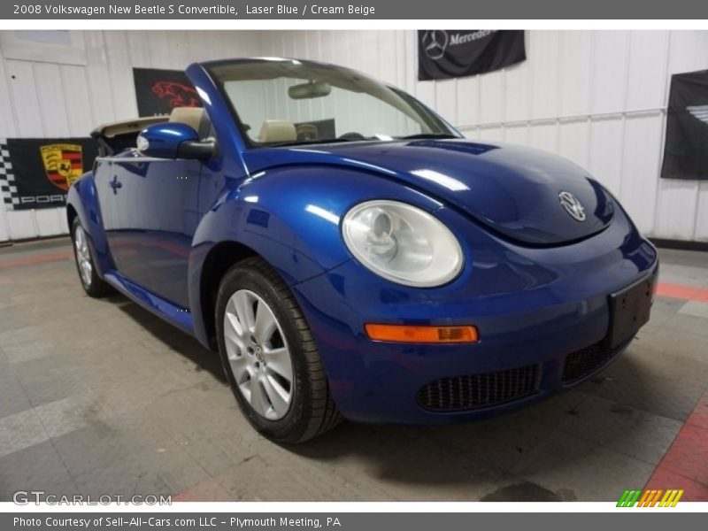 Laser Blue / Cream Beige 2008 Volkswagen New Beetle S Convertible