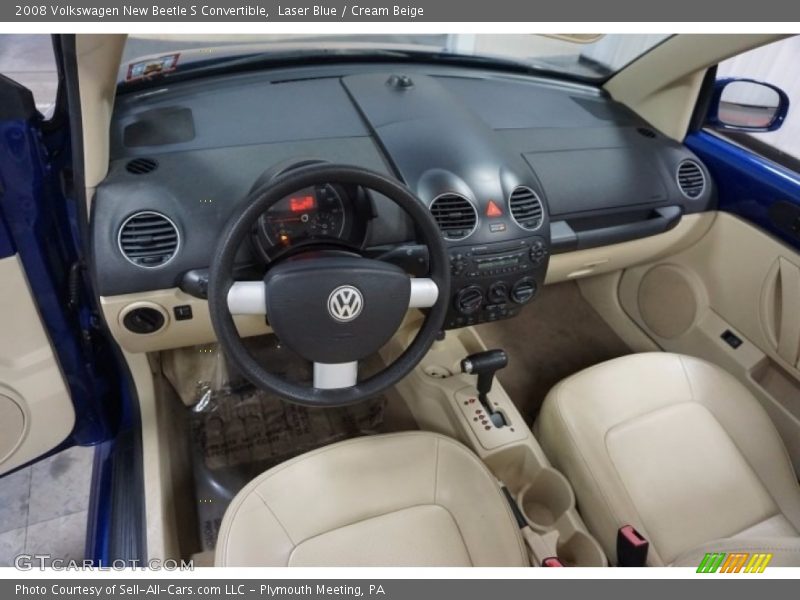 Laser Blue / Cream Beige 2008 Volkswagen New Beetle S Convertible