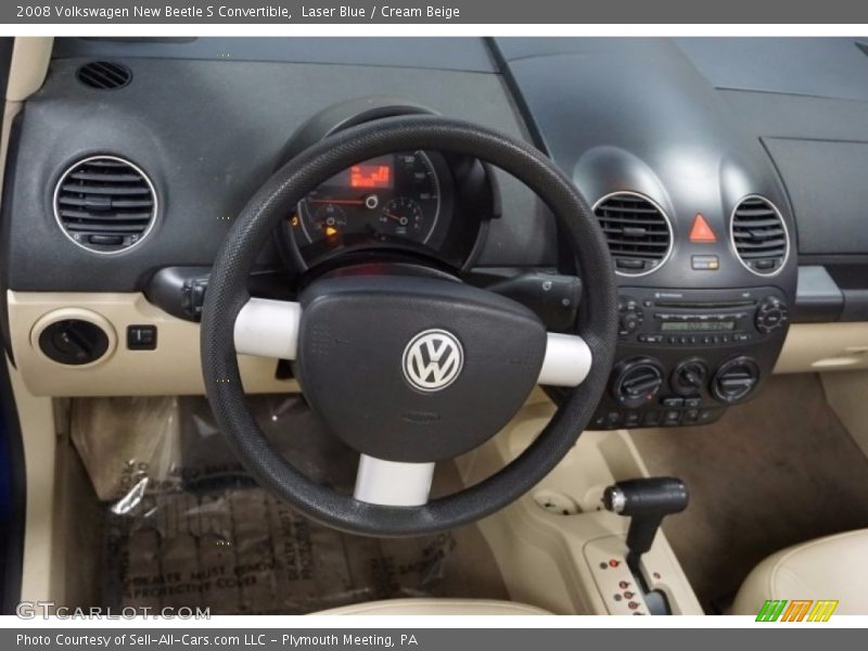 Laser Blue / Cream Beige 2008 Volkswagen New Beetle S Convertible