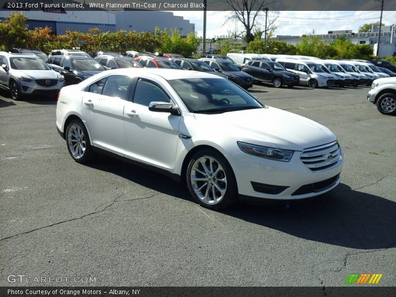White Platinum Tri-Coat / Charcoal Black 2013 Ford Taurus Limited