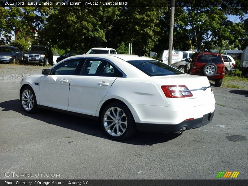White Platinum Tri-Coat / Charcoal Black 2013 Ford Taurus Limited