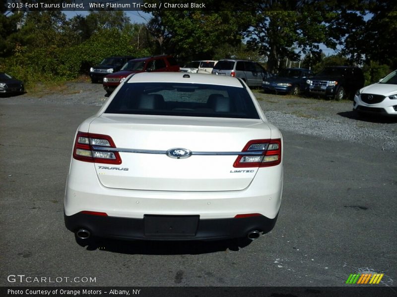 White Platinum Tri-Coat / Charcoal Black 2013 Ford Taurus Limited