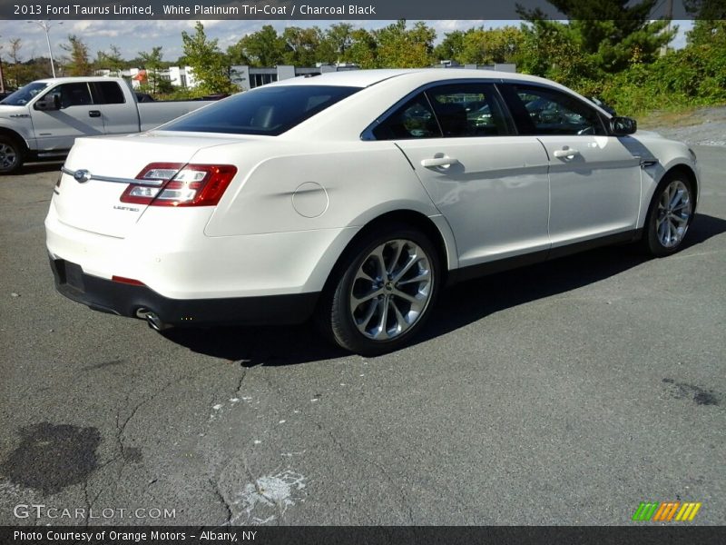 White Platinum Tri-Coat / Charcoal Black 2013 Ford Taurus Limited