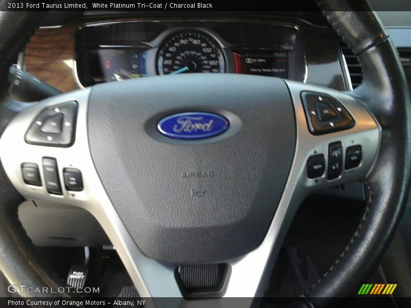 White Platinum Tri-Coat / Charcoal Black 2013 Ford Taurus Limited