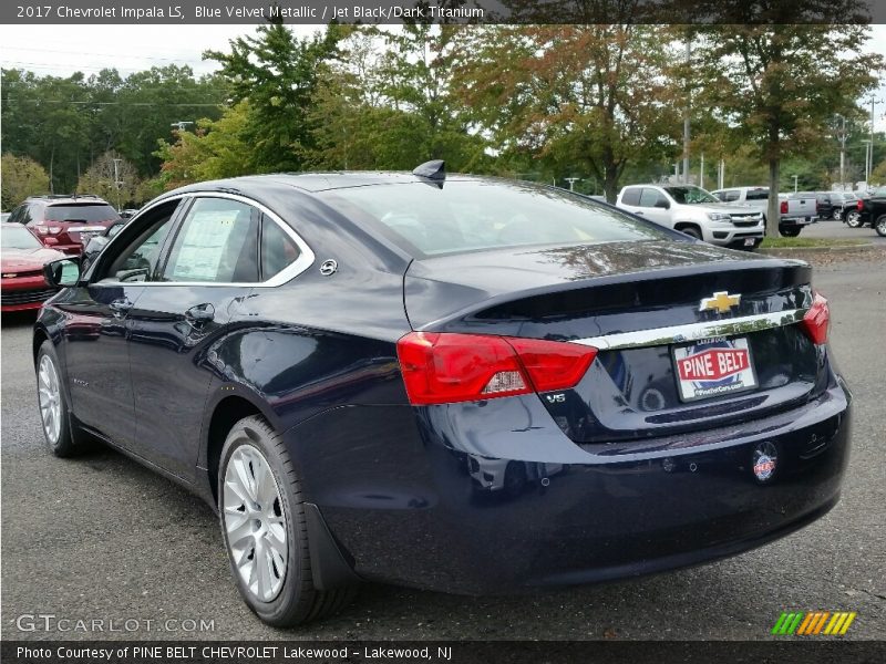 Blue Velvet Metallic / Jet Black/Dark Titanium 2017 Chevrolet Impala LS