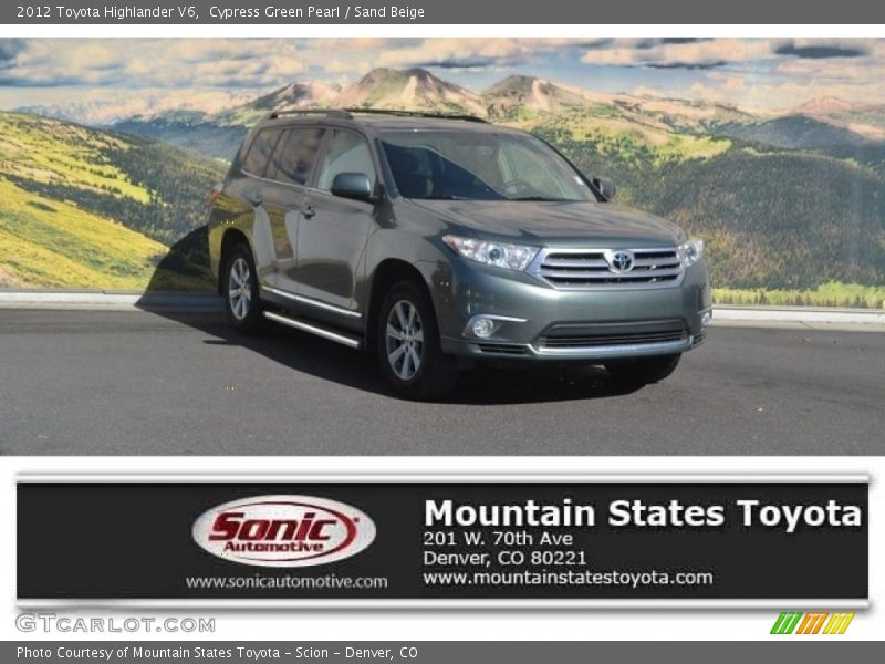 Cypress Green Pearl / Sand Beige 2012 Toyota Highlander V6