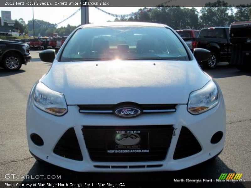 Oxford White / Charcoal Black 2012 Ford Focus S Sedan