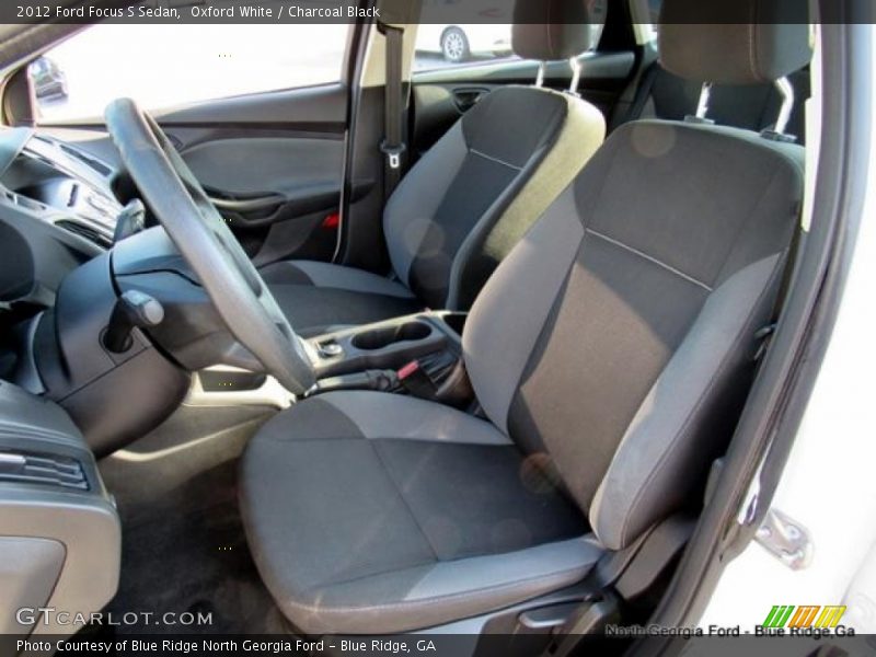 Oxford White / Charcoal Black 2012 Ford Focus S Sedan