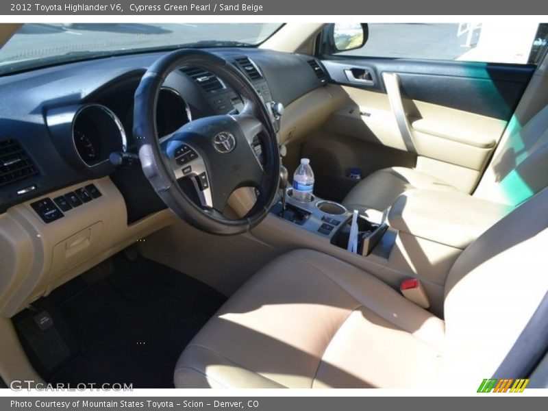 Cypress Green Pearl / Sand Beige 2012 Toyota Highlander V6