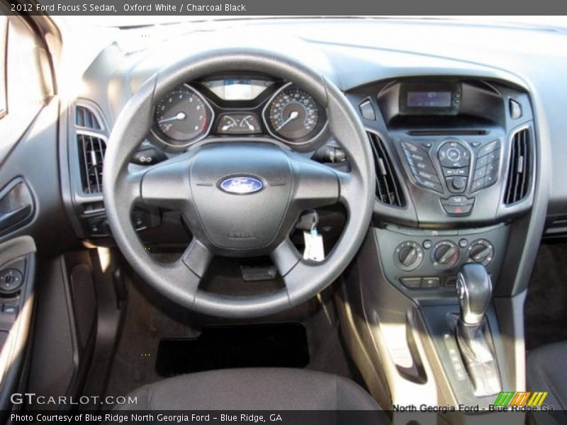 Oxford White / Charcoal Black 2012 Ford Focus S Sedan