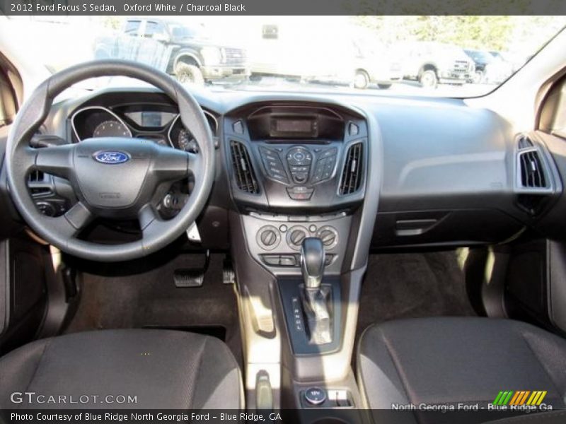 Oxford White / Charcoal Black 2012 Ford Focus S Sedan