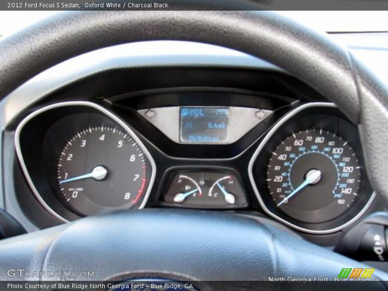 Oxford White / Charcoal Black 2012 Ford Focus S Sedan