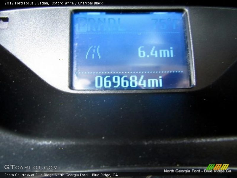Oxford White / Charcoal Black 2012 Ford Focus S Sedan