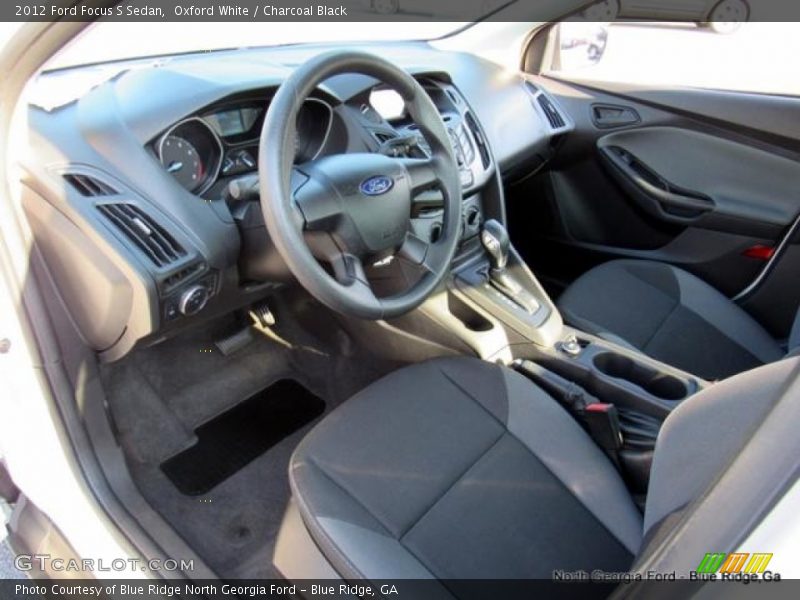 Oxford White / Charcoal Black 2012 Ford Focus S Sedan