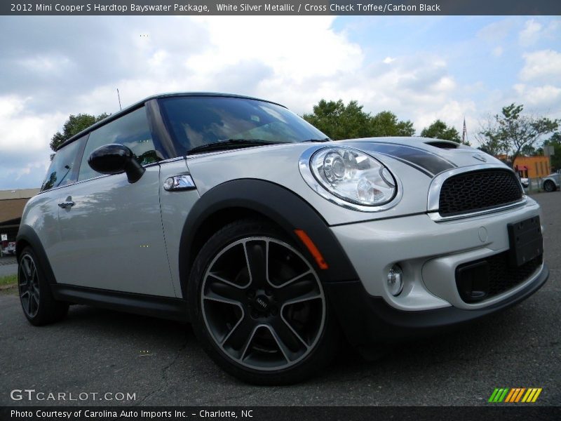 White Silver Metallic / Cross Check Toffee/Carbon Black 2012 Mini Cooper S Hardtop Bayswater Package
