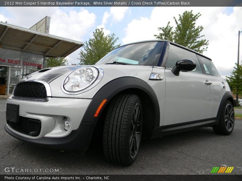 White Silver Metallic / Cross Check Toffee/Carbon Black 2012 Mini Cooper S Hardtop Bayswater Package