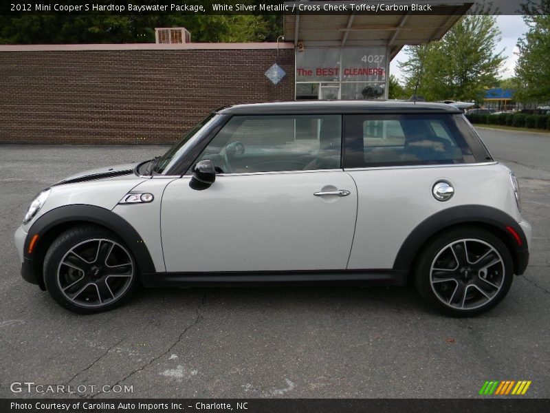 White Silver Metallic / Cross Check Toffee/Carbon Black 2012 Mini Cooper S Hardtop Bayswater Package