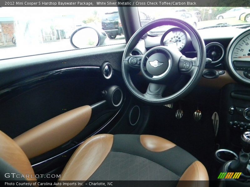White Silver Metallic / Cross Check Toffee/Carbon Black 2012 Mini Cooper S Hardtop Bayswater Package