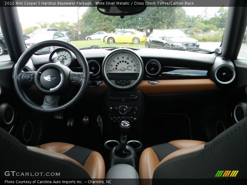 White Silver Metallic / Cross Check Toffee/Carbon Black 2012 Mini Cooper S Hardtop Bayswater Package
