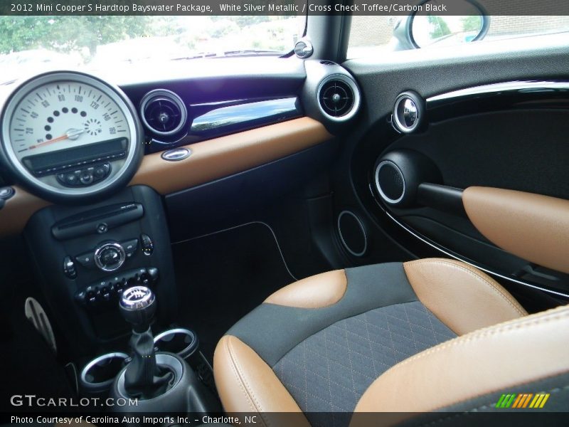 White Silver Metallic / Cross Check Toffee/Carbon Black 2012 Mini Cooper S Hardtop Bayswater Package