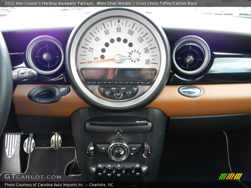 White Silver Metallic / Cross Check Toffee/Carbon Black 2012 Mini Cooper S Hardtop Bayswater Package