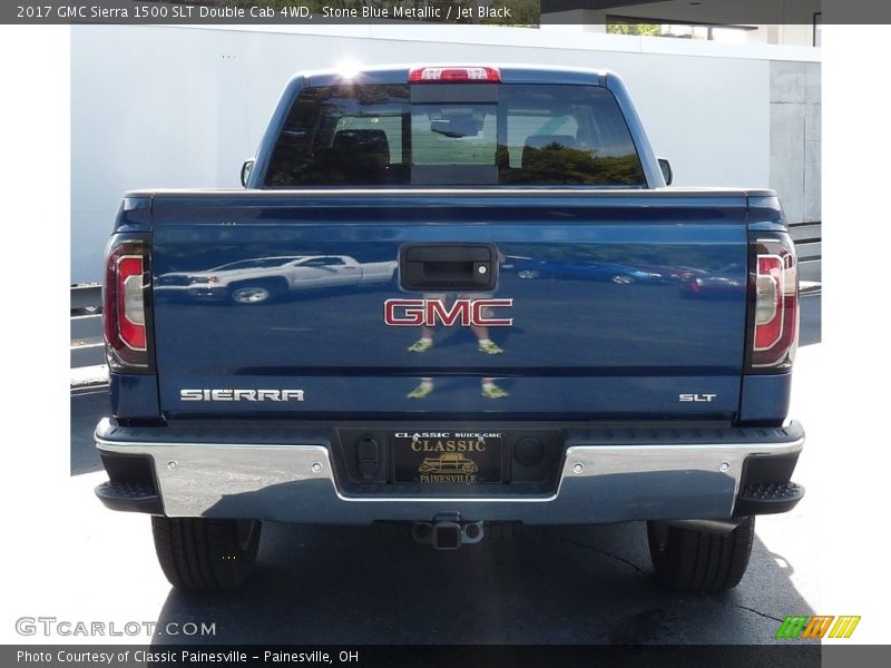 Stone Blue Metallic / Jet Black 2017 GMC Sierra 1500 SLT Double Cab 4WD