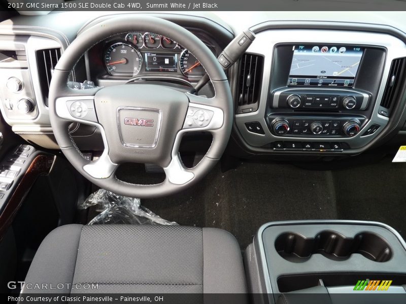 Summit White / Jet Black 2017 GMC Sierra 1500 SLE Double Cab 4WD