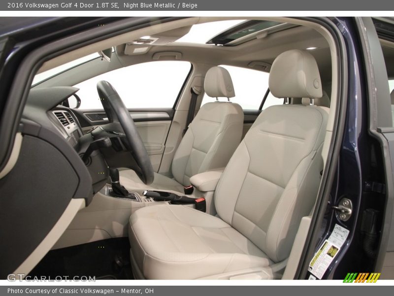 Front Seat of 2016 Golf 4 Door 1.8T SE