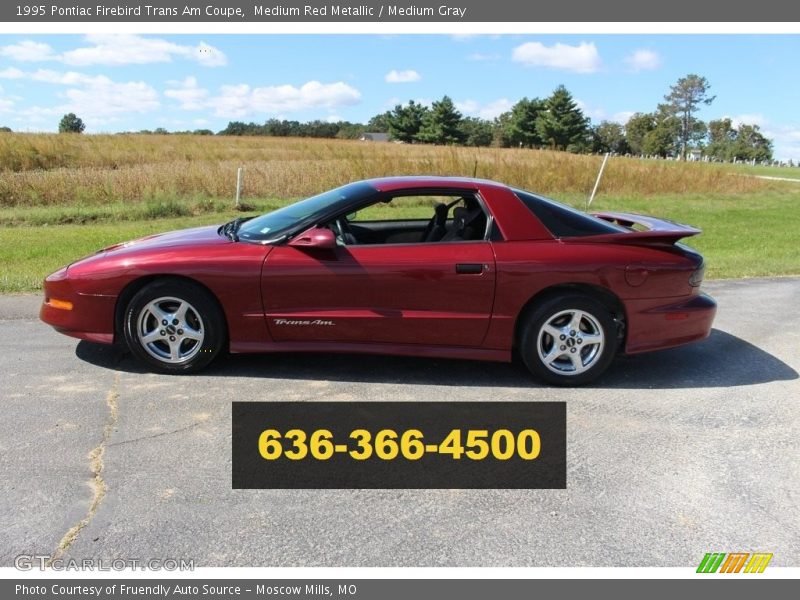 Medium Red Metallic / Medium Gray 1995 Pontiac Firebird Trans Am Coupe