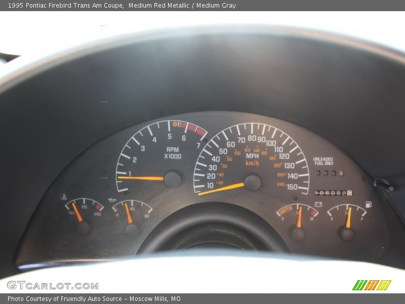 Medium Red Metallic / Medium Gray 1995 Pontiac Firebird Trans Am Coupe