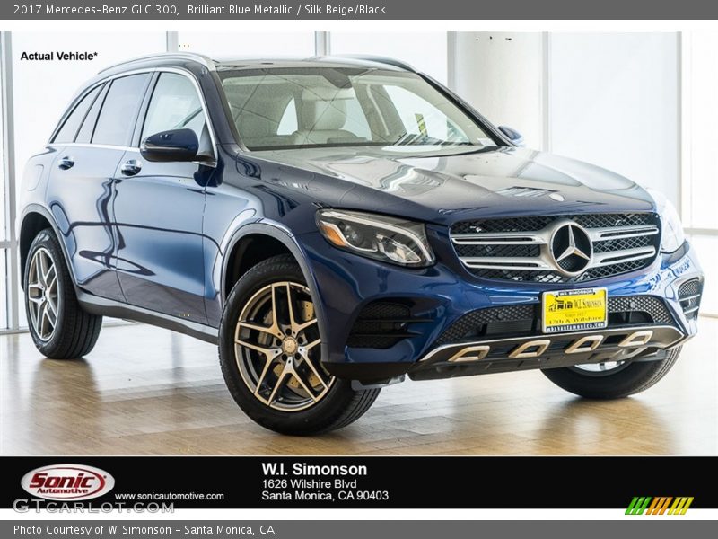 Brilliant Blue Metallic / Silk Beige/Black 2017 Mercedes-Benz GLC 300