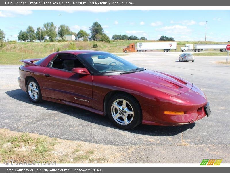 Medium Red Metallic / Medium Gray 1995 Pontiac Firebird Trans Am Coupe