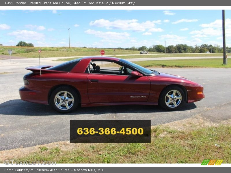 Medium Red Metallic / Medium Gray 1995 Pontiac Firebird Trans Am Coupe