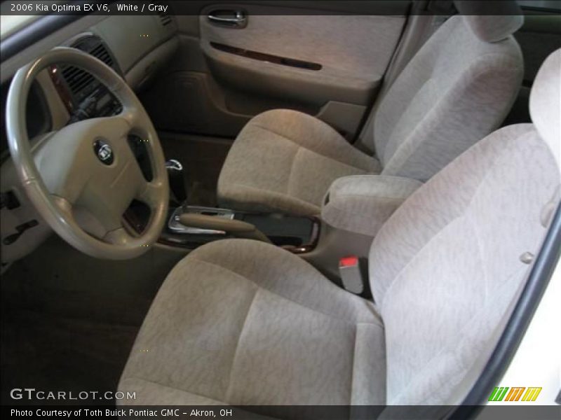White / Gray 2006 Kia Optima EX V6