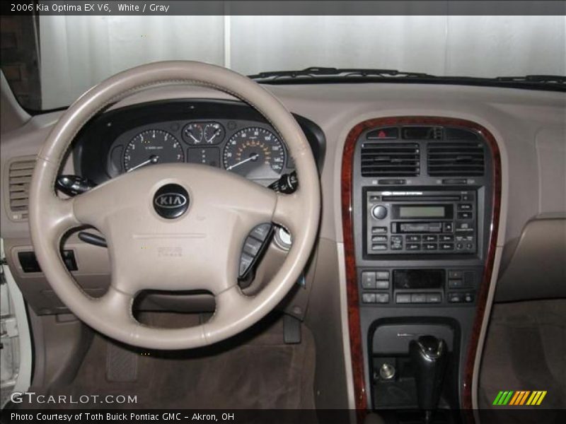 White / Gray 2006 Kia Optima EX V6